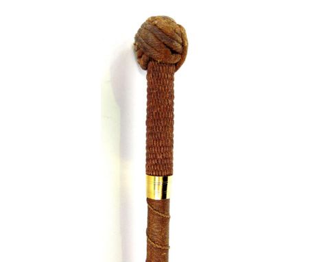 19th century Bosun stick, with string type decoration, 90cm long 