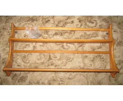 Ercol light elm two tier Delft rack 