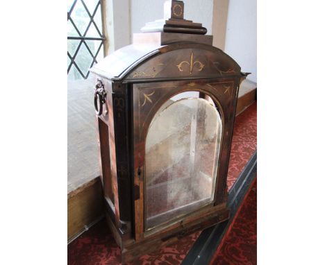Good antique three train eight bell bracket clock, the enamelled dial signed Simpson of Hadleigh "for spares or repair"