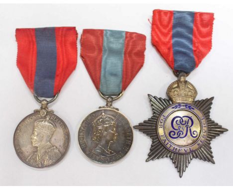 A George V Imperial Service Order to Charles J. Wilkinson, boxed, together with a George V Imperial Service Medal to Thomas C