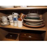A quantity of Royal Worcester "Evesham" pattern china, three blue and white porcelain Royal