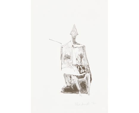 Lynn Chadwick CBE RA, British 1914-2003,Seated Figure, 1971;monochrome lithograph on wove, signed and dated in pencil, publis