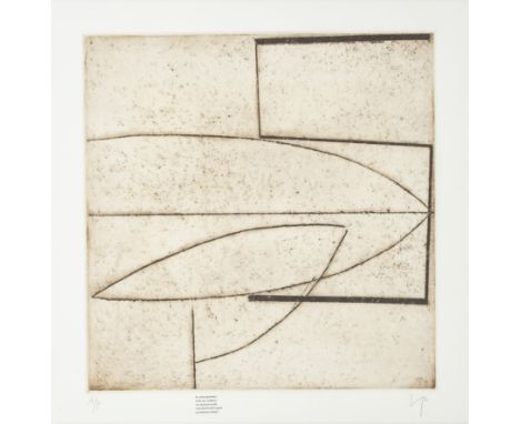Victor Pasmore CH CBE, British 1908-1998,By what Geometry....1974;etching in colours on wove,  signed with initials in pencil