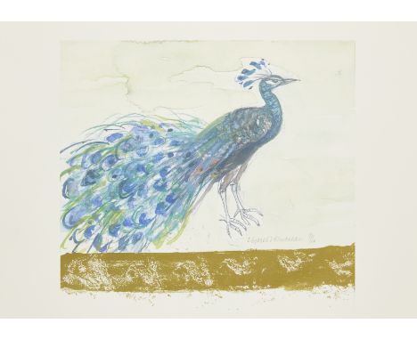 Dame Elizabeth Blackadder DBE RA RSA,&nbsp;British 1931-2021,&nbsp;Peacock;&nbsp;offset lithograph in colours on wove,&nbsp;s