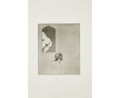 Dame Elizabeth Frink CH DBE RA,British 1930-1993,&nbsp;The Millers Tale I, 1970;&nbsp;etching with aquatint on wove,&nbsp;sig