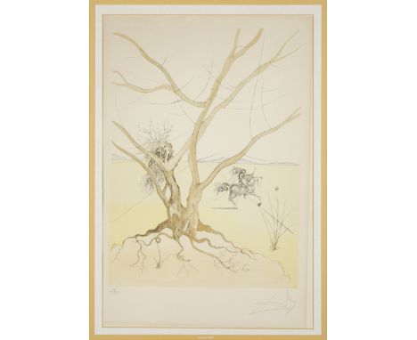 Salvador Dalí,  Spanish 1904-1989Asher, from the Twelve tribes of Israel, 1973;etching with colour stencil on Rives wove,  si
