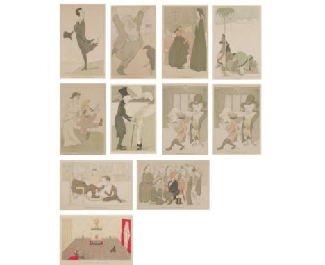 Sir Henry Maximilian Beerbohm,  British 1872-1956,   Set of ten Illustration from The Poets Corner, 1904;   each lithograph i