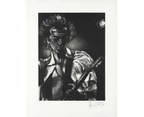 Ronnie Wood, British b.1947-&nbsp;Study For Keith, 2002;&nbsp;etching on Somerset Textured Soft White 300gsm,&nbsp;signed, in