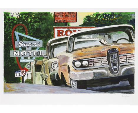 Bob Dylan,  American b.1941-Classic Car Show, Cleveland, OH., from The Beaten Path series 2016;giclée in colours on Hahnemühl