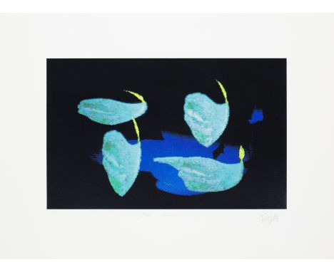 Shelagh Cluett,&nbsp;British 1947-2007,&nbsp;Blue Flames, from Chelsea Arts Club Centenary Portfolio, 1991;&nbsp;screenprint 
