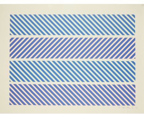 Bridget Riley CH CBE,  British b.1931-Untitled, 1973;screenprint in colours on Aquarelle Arches wove,  signed in pencil, date