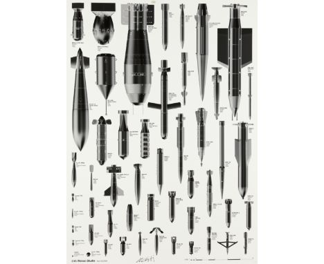 Ai Weiwei,  Chinese b.1957-   BOMB, 2020;   digital inkjet print on 310gsm Hahnemühle German etching wove, signed in black ma