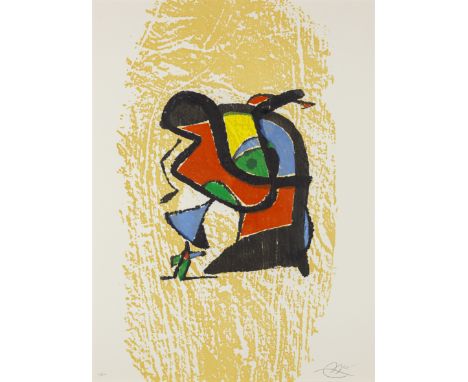 Joan Miró, Spanish 1893-1983,Graveur IV, 1983;lithograph in colours on wove,  with stamped signature, numbered 39/100 in penc