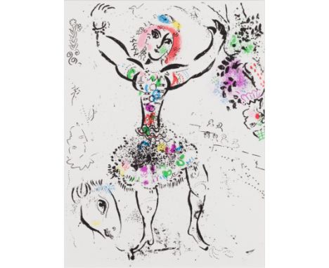 After Marc Chagall,  French/ Russian 1887-1985,Jongleuse, 1960;lithograph in colours on Arches wove, from the Mourlot Lithogr