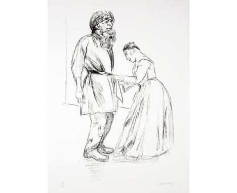 Dame Paula Rego DBE RA, Portuguese/British 1935-2022Dressing him up as Bluebeard, from the Jane Eyre series;monochrome lithog