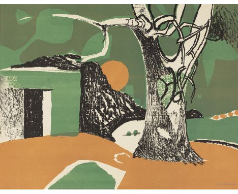 John Keith Vaughan,  British 1912-1977,Winter Landscape, 1949;lithograph in colours on wove,  signed in pencil,  sheet: 46.2 
