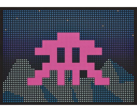 Invader,  French b.1969-LED, 2017;six colour screenprint in colours on wove paper,  signed and dated in pencil,  this print o
