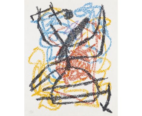 Joan Miró, Spanish 1893-1983, Je travaille comme un jardinier, 1963;lithograph in colours on Japan paper, signed in pencil an