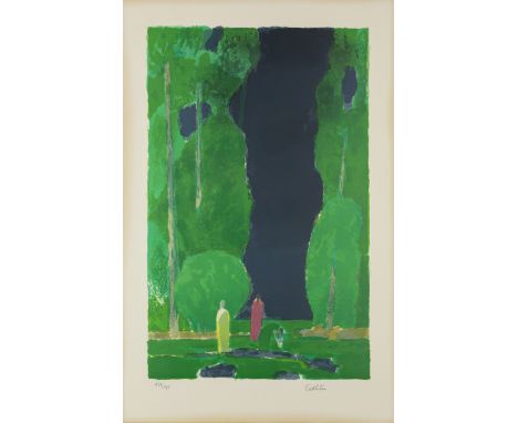 Bernard Cathelin,&nbsp;French 1919-2004,&nbsp;Clairi&egrave;re &agrave; Ceylan 2, 1972;&nbsp;lithograph in colours on wove,&n