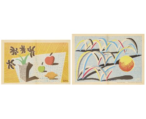 David Hockney OM CH RA, British b. 1937-Two Apples & One Lemon & Four Flowers, 1997; A Bounce for Bradford, 1987;two lithogra