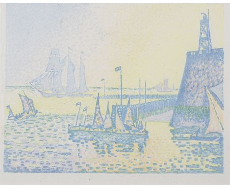 Paul Signac, French 1863-1935,Le Soir, 1898;lithograph in colours on Chine volant paper,  image: 20 x 26 cm,  (framed)Literat