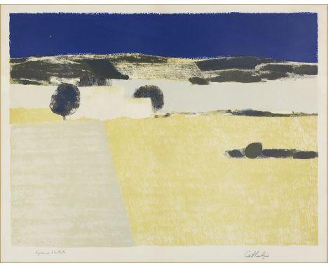 Bernard Cathelin,  French 1919-2004,Landscape;   lithograph in colours on wove,  signed and inscribed 'Epreuve  d'artiste' in
