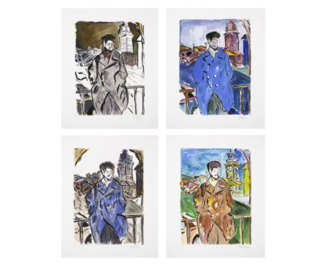 Bob Dylan, American b.1941-The Drawn Blank Series (set of four 'Man on a Bridge'), 2008;each giclée on Hahnemühle wove, each 