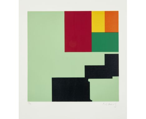 Paul Huxley,  British b.1938-Untitled, no.8, 1973;screenprint in colours on wove,  signed in pencil and numbered 27/75,  publ