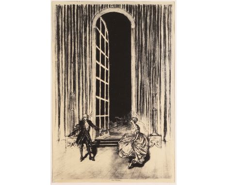 Ethel Gabain,&nbsp;French 1883-1950,&nbsp;The Introduction;&nbsp;monochrome lithograph on wove,&nbsp;signed in pencil,&nbsp;i
