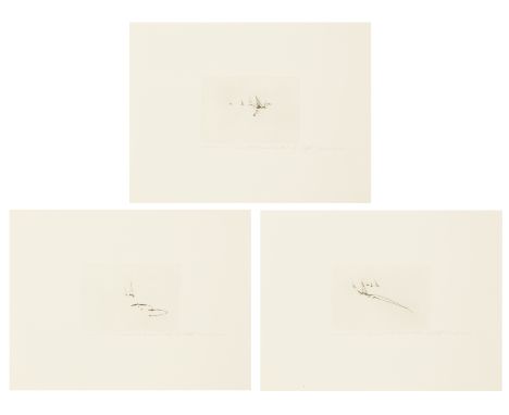 Dan Flavin,&nbsp;American 1933-1996,&nbsp;Second Sails, (set of 8), 1978;&nbsp;complete set of 8 monochrome etchings with dry