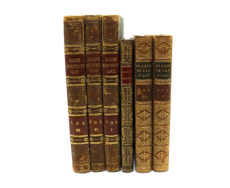 Dickens, C: 1- Edwin Drood, Chapman &amp; Hall, 1870, 1st. edn. 1st. or very early issue. Cont. half calf, vg; 2- Master Hump