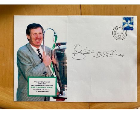 Celtic football Billy McNeil Lisbon Lion signed 1999 cover. Good condition. All autographs are genuine hand signed and come w