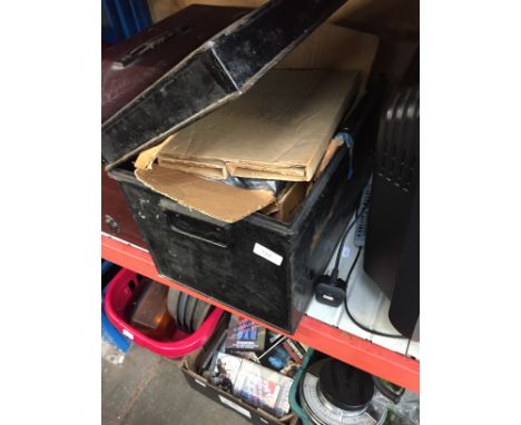 METAL BOX AND SLIDE PROJECTOR