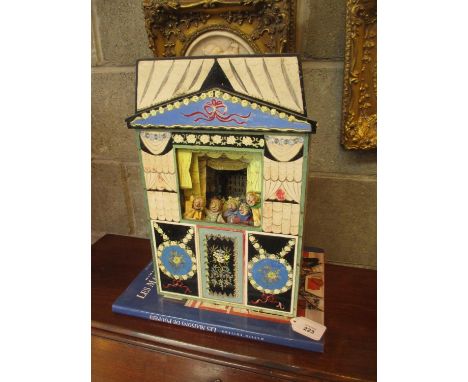 Hand Made Ornamental Mr Punch Puppet Theatre and Book Les Maisons De Poupes