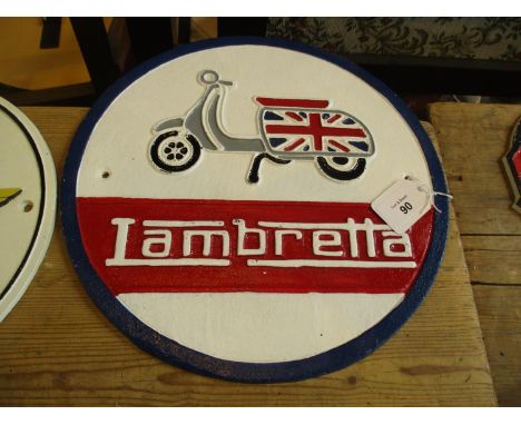 Round Lambretta Wall Plaque