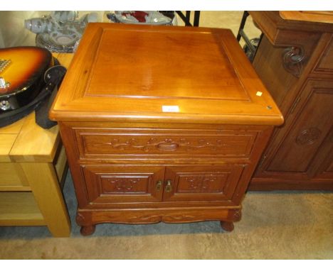 Chinese Rosewood Lamp Table, 56x56cm, 56cm h