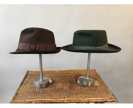 Pair of vintage trilbies