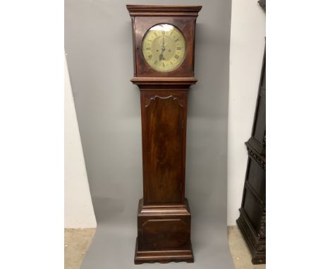 A 19th century mahogany cased longcase clock,:with brass dial signed William Newman Norwich. 53cm x D:26cm x H:205cm