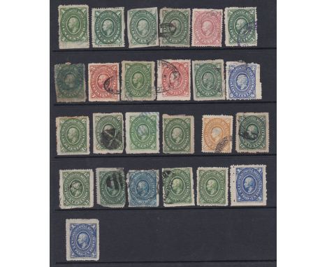 Mexico 1884 - Definitives SG141-148,150,157-166 used 151-152 m/m-cat value £54.50