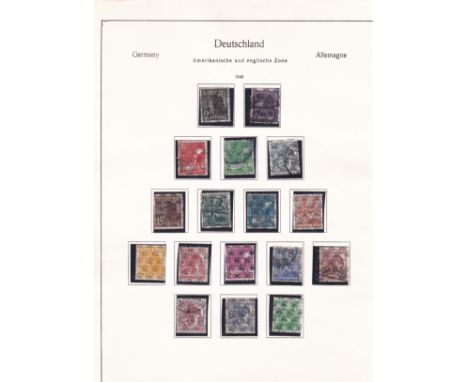 Germany 1948 - British American Zone-optd definitives SGA61-A62m/m SGA53-A59 A63-A69 used, Michel 36II-5II