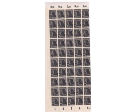 Germany 1947-1948 - Allied Occupation definitive SG928 u/m 2pf sheet of (100) Michel 943