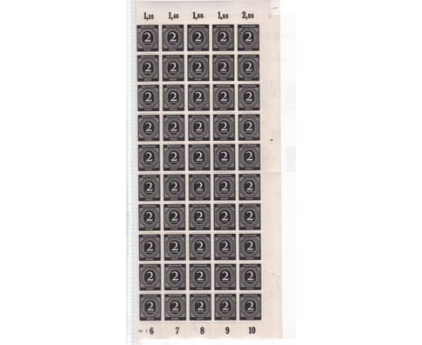 Germany 1946-1947 - Allied Occupation definitive SG900 u/m 2pf sheet of (100) Michel 912