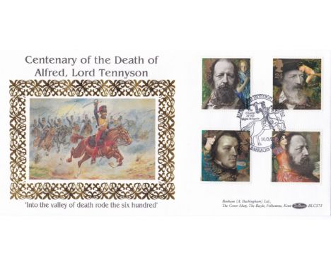 Great Britain 1992 Lord Tennyson Centenary of The charge of The Light Brigade h/s, on Benham Gold FDC