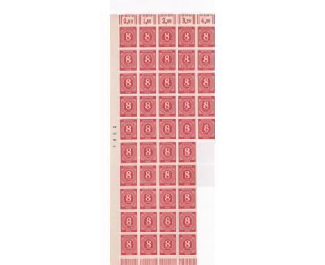 Germany 1946-1947 - Allied Occupation definitive SG905 u/m 8pf sheet of (91) stamps, Michel 917