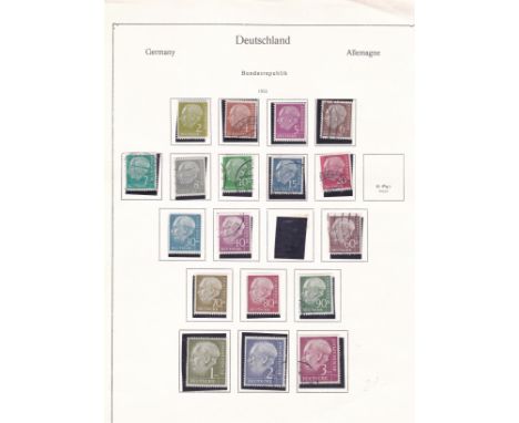 Germany 1954-1960-Definitives02pf-3dm SG1103, 1105, 1113, 1117-1118, 1120 u/m SG1104, 1106-1111, 1114, 1116, 1119, 1121-1122 