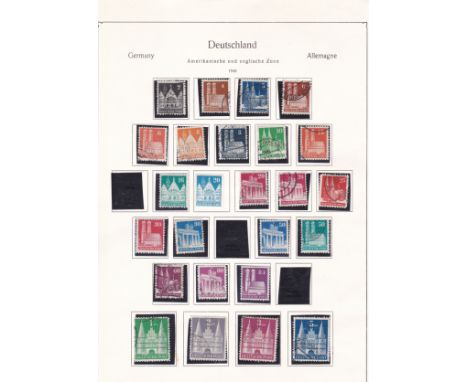 Germany 1948 - Allied occupation British and American zones definitives SGA118-A119, A124, A126, A130 m/m SGA108-A116, A120-A