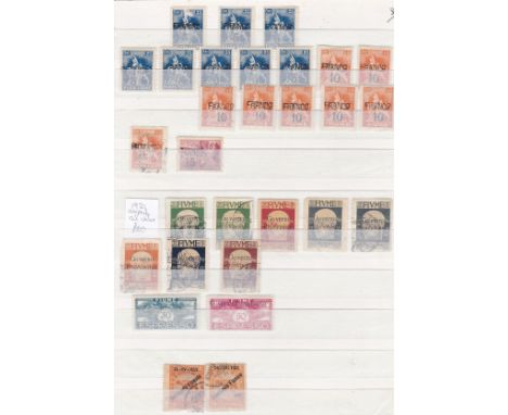 Flume Mint and used over print selection 1919-1924. Cat value £190.