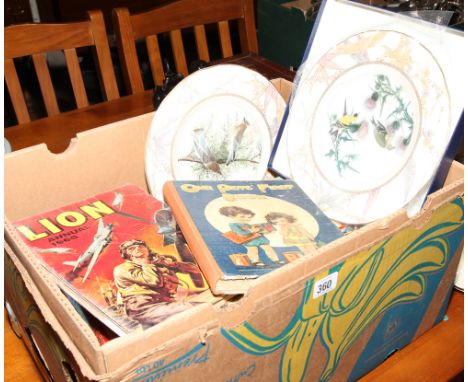 Royal Worcester and other plates, children's annuals etc