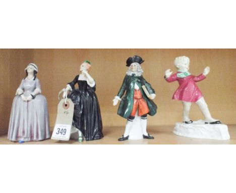 3 early Goebel figurines and a Worcester figure January a/f