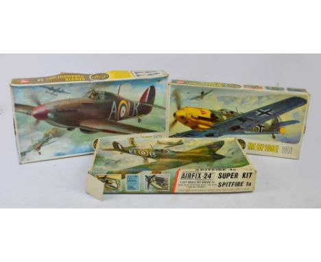 A collection of boxed Airfix models, scale 72 and 24, and some other examples, also a Royal Air Force Year Book 1975  (approx